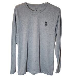 U.S. Polo Assn Gray Long Sleeve Crewneck Pullover Sleepwear Pajama Shirt Men’s M